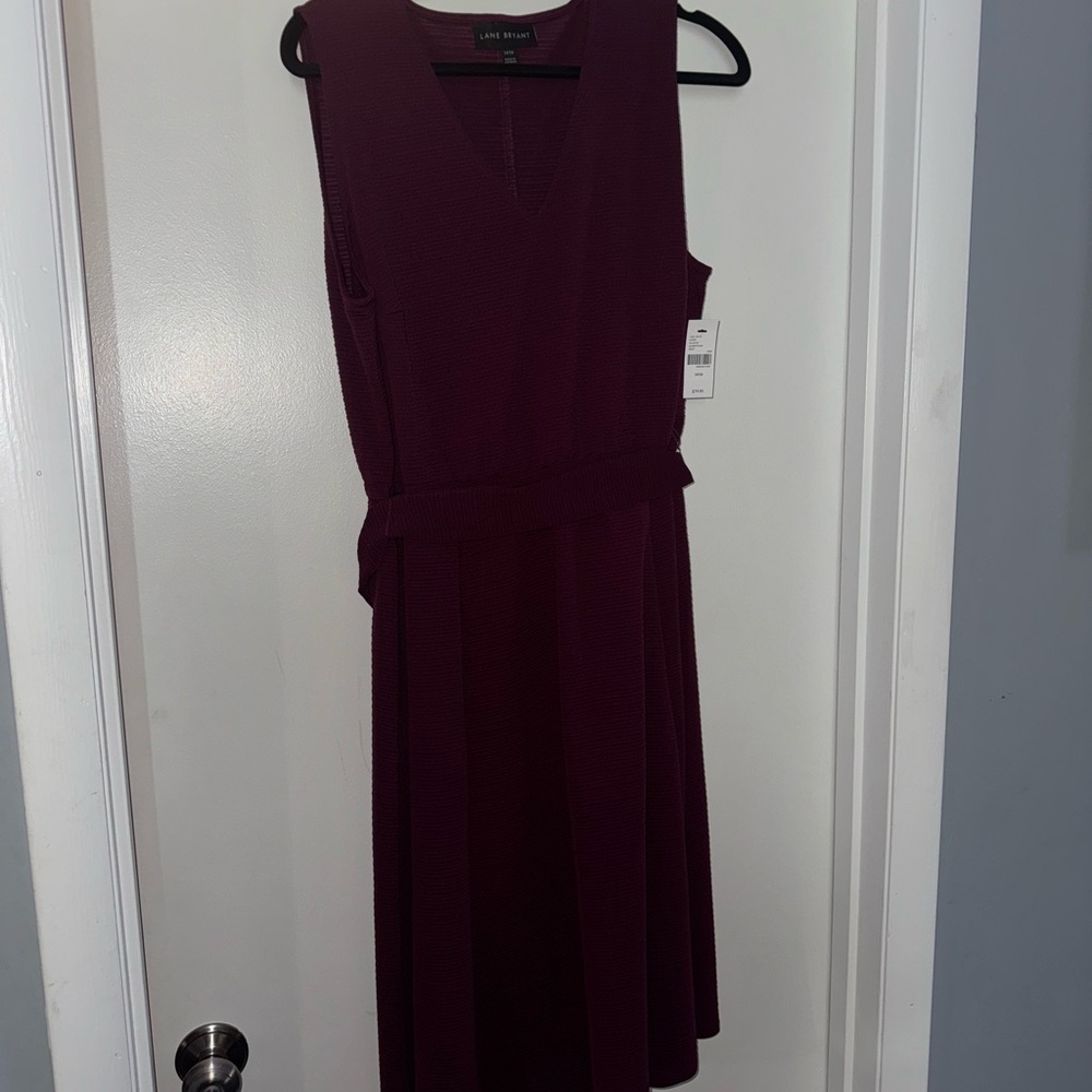 Lane Bryant Elegant Plum Sleeveless Dress